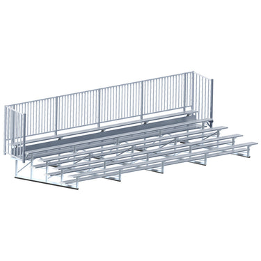 Bleacher - 27 ft. (5 Row - Single Foot Plank with Guard Rail) - Enclosed